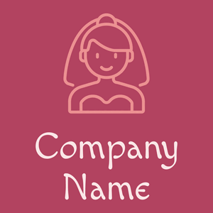 Bride logo on a Rouge background - Mariage