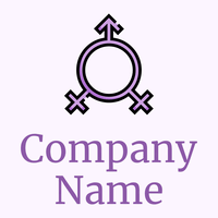 Bisexual logo on a Magnolia background - Partnervermittlung