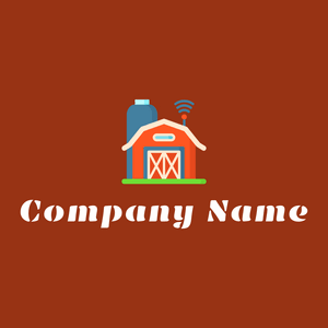 Smart farm on a Saddle Brown background