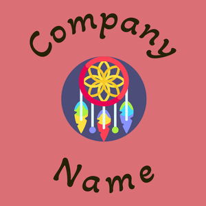 Dreamcatcher logo on a New York Pink background - Abstrakt