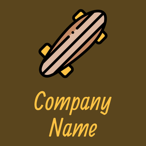 Longboard logo on a Dark Brown background - Games & Recreation