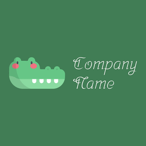Crocodile logo on a Amazon background - Animales & Animales de compañía
