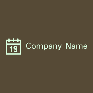 Calendar logo on a brown background - Abstrait