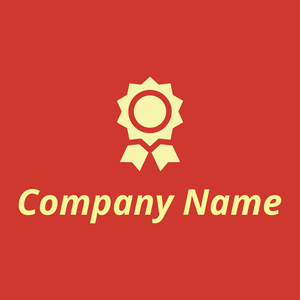 Medal on a Persian Red background - Abstrait