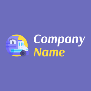Moving truck logo on a Chetwode Blue background - Automotive & Vehicle