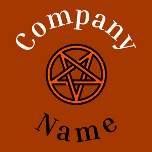 Pentagram logo on a Tenne (Tawny) background - Religión