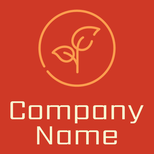 Plant based logo on a Persian Red background - Medio ambiente & Ecología