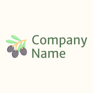 Olive logo on a Floral White background - Agriculture