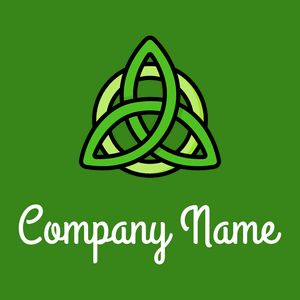 Celtic knot logo on a Forest Green background - Religion et spiritualité