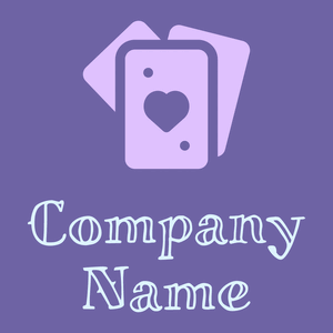 Playing cards logo on a purple background - Juegos & Entretenimiento