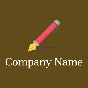 Caligraphy logo on a Antique Brass background - Comunicaciones