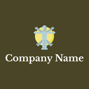 Vitruvian man logo on a Madras background - Medical & Farmacia
