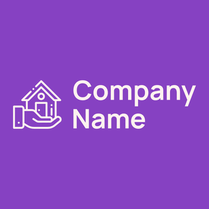 Real estate logo on a Deep Lilac background - Empresa & Consultantes