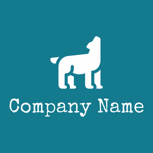 Wolf logo on a Deep Sea background - Animais e Pets