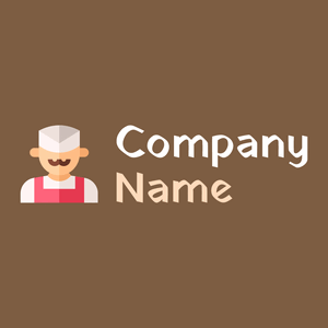 Soft Peach Butcher on a Dark Wood background - Cibo & Bevande