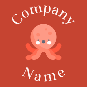 Octopus logo on a Trinidad background - Tiere & Haustiere