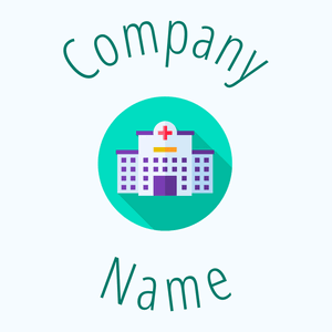 Hospital logo on a Alice Blue background - Domaine de l'architechture