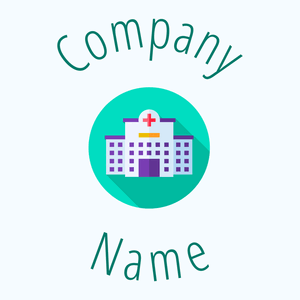Hospital logo on a Alice Blue background - Architettura