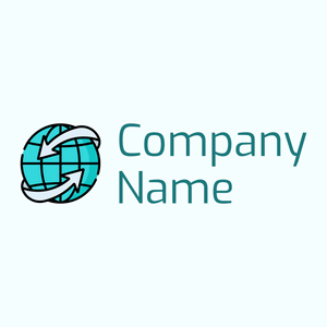 Worldwide logo on a Azure background - Computer