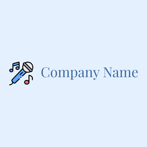 Notes Microphone logo on a Alice Blue background - Arte & Entretenimiento