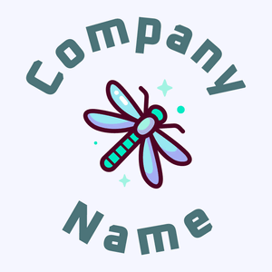 Dragonfly logo on a Ghost White background - Tiere & Haustiere