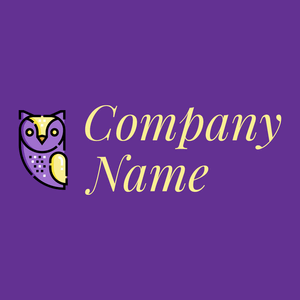 Owl logo on a Royal Purple background - Abstrait