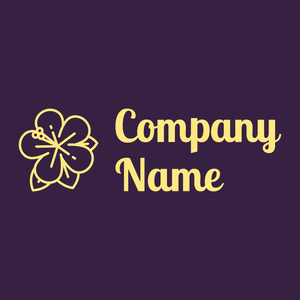 Hibiscus logo on a Violent Violet background - Floral