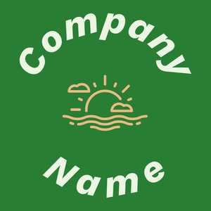 Sunset logo on a Camarone background - Abstracto
