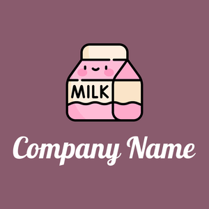 Milk logo on a Mauve Taupe background - Agricultura