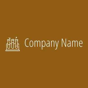 Test tube logo on a Golden Brown background - Industrial