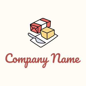 Butter logo on a Floral White background - Landwirtschaft