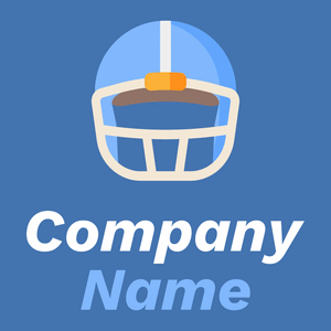 Football helmet on a Steel Blue background - Sport