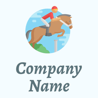 Riding logo on a Alice Blue background - Animales & Animales de compañía