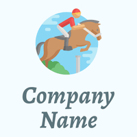 Riding logo on a Alice Blue background - Animais e Pets