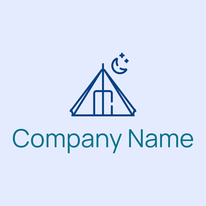 Camping tent logo on a Alice Blue background - Automobiles & Vehículos