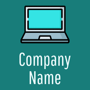 Laptop logo on a Deep Sea background - Computadora