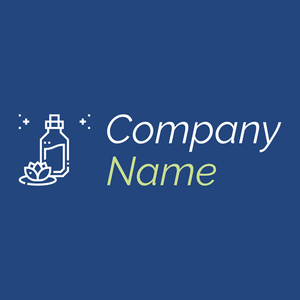 Essential oil logo on a Bahama Blue background - Wellness & Beauty