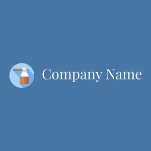 Axe logo on a Steel Blue background - Bouw & Gereedschap