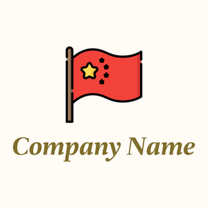 Flag on a Floral White background - Reise & Hotel