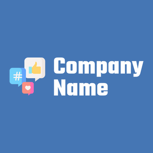 Hint Of Red Social media on a Steel Blue background - Tecnología
