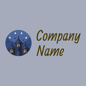 Haunted house logo on a Mischka background - Architettura