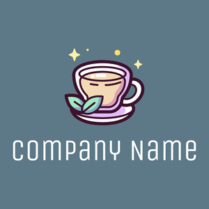 Tea logo on a Hoki background - Fiori