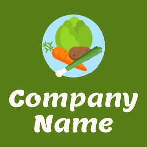 Vegetable logo on a Olive Drab background - Essen & Trinken