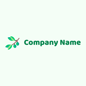 Green Olive logo on a Honeydew background - Agricultura