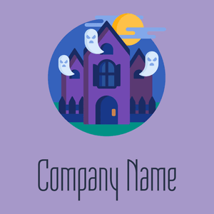 Haunted house logo on a Wistful background - Architettura