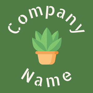 Plant logo on a Fern Green background - Fiori