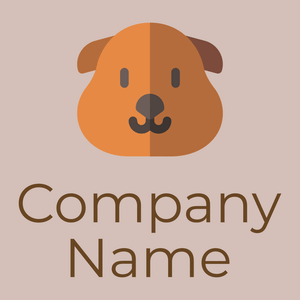 Guinea pig logo on a Wafer background - Animais e Pets