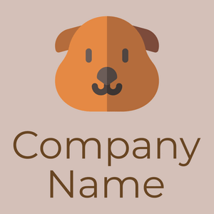 Guinea pig logo on a Wafer background - Tiere & Haustiere