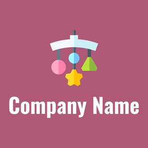 Crib toy logo on a Blush background - Crianças & Cuidados