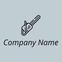 Chainsaw logo on a grey background - Construcción & Herramientas